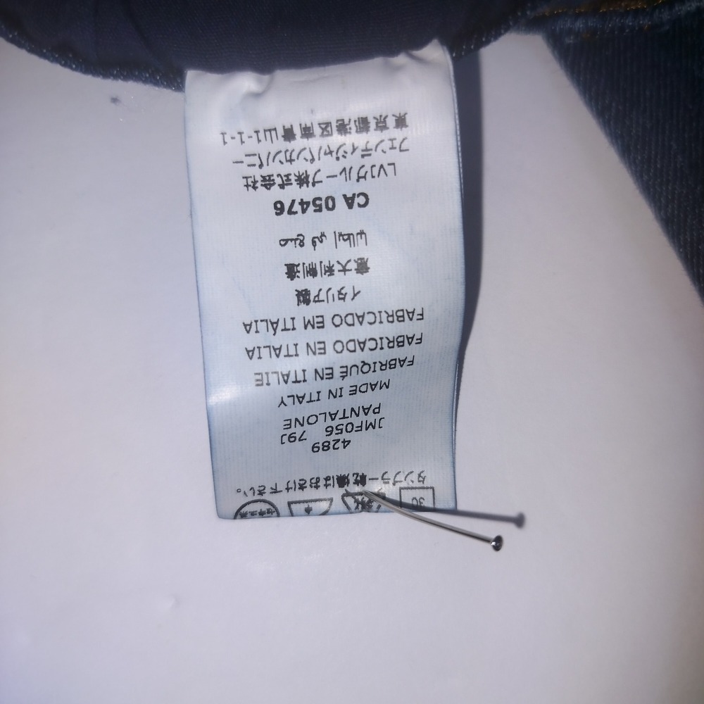 Fendi Roma Girls Dark Wash Slim Leg Jeans Embroidered Logo Back Pocket Size 12A - Picture 9 of 15